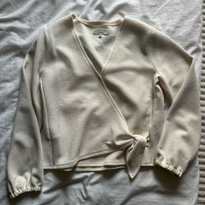 Cream Madewell wrap top